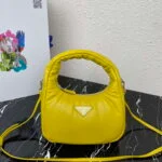 Replica Prada 1BA384 Prada Soft Padded Nappa Leather Mini Bag Yellow